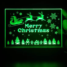 ADVPRO Merry Christmas - Santa flying at night Tabletop LED neon sign st5-j5109 - Green